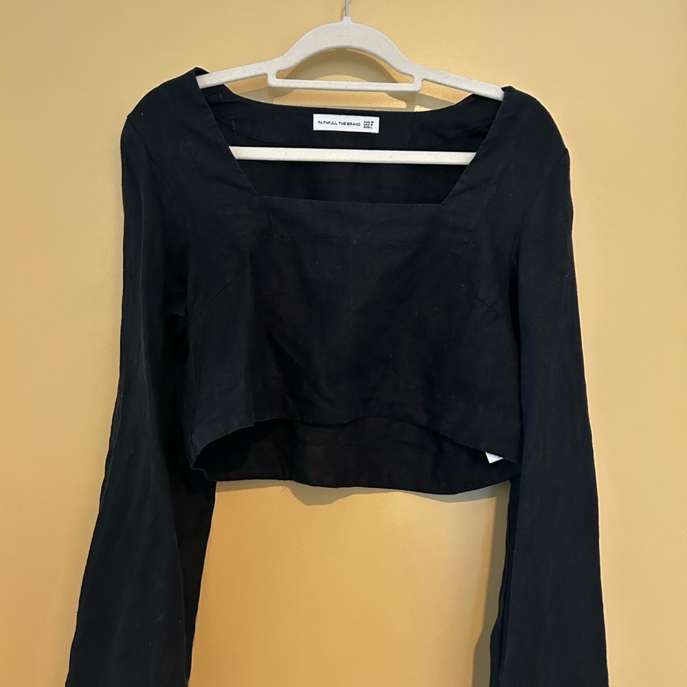Faithfull the Brand Eilish Long Sleeve Crop Top
